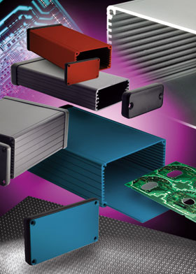 Coloured aluminium enclosures