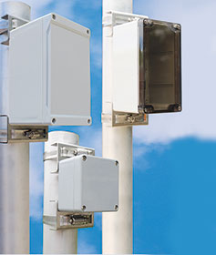 Pole kits extend enclosure mounting options