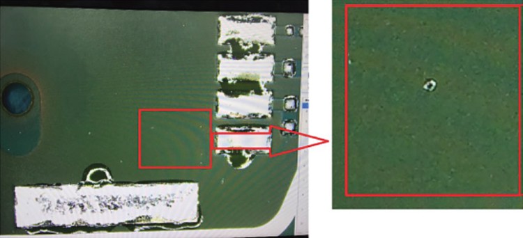 Figure 1. Example of solder spatter.